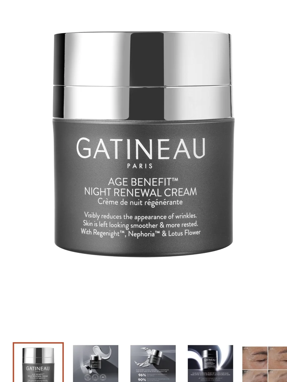 Age Benefit Night Renewal Cream — Charcoal Gray